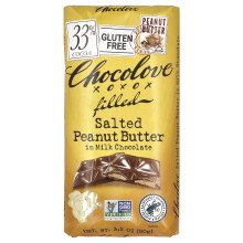 Chocolove, gefüllter Salziger Erdnussbutter in Milchschokolade, 33% Kakao, 3,2 oz (90 g)