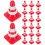 48Pièces Mini Cônes De Circulation ABS Rouge Jouet Éducatif Décor 2