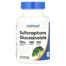 Nutricost, Sulforafan glukozynolat, 50 mg, 120 Capsules