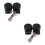 2Paires Tweeters Audio 500W ABS Noir Compact 6