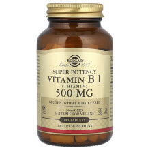Solgar, Witamina B1, 500 mg, 100 Tabletek