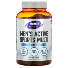 NOW Foods, Sporty, Męski Aktywny Sportowy Multi, 180 Softgeli
