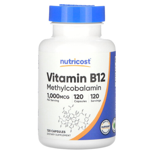 Nutricost, Vitamina B12, 1.000 mcg, 120 Cápsulas