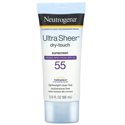 Neutrogena Protector solar Ultra Sheer Dry Touch, SPF 55, 3 fl oz (88 ml), Neutrogena