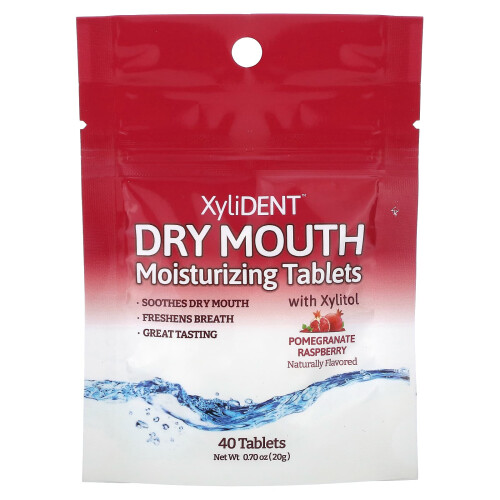 XyliDENT, Στεγνός Στόμας Μυωπιαστικός Πίλοι με Xylitol, Ροδάκινο Ροδάκινο , 40 Tablets, 0.70 oz (20 g)