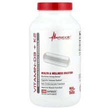 Metabolic Nutrition, Vitamin D3 + K2, 180 Kapszula