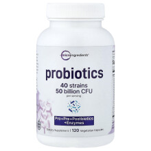 Micro Ingredients, Probiotici, 120 Capsule vegetariane
