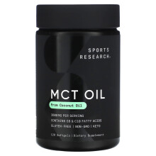 Sports Research, MCT Olie, 3.000 mg, 120 Softgels (1.000 mg per Softgel)
