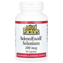 Natural Factors, SelenoExcell, Selenio, 200 mcg, 90 Capsule