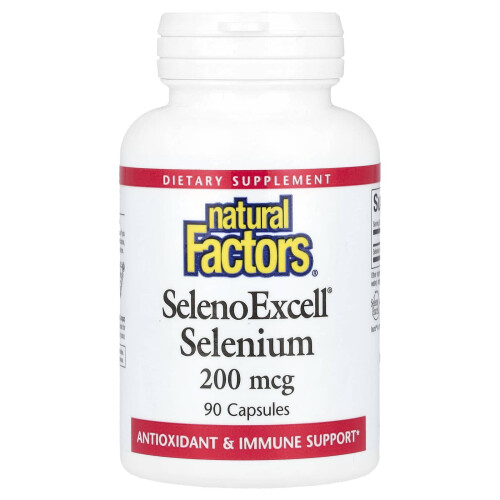 Natural Factors, SelenoExcell, Selenium, 200 mcg, 90 Capsule