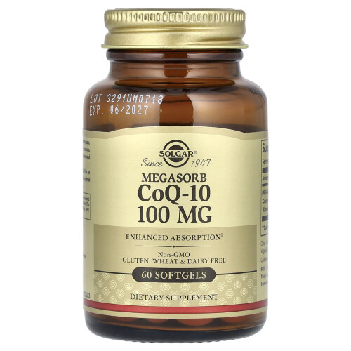 Solgar Solgar, Megasorb CoQ-10, 100 mg, 60 Μυξέλες