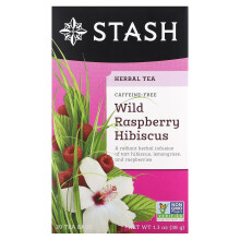 Stash Tea, Tè Eroico, Hibisco Mela Selvatica, Senza Caffè, 20 Buste di Tè, 1,3 oz (38 g)