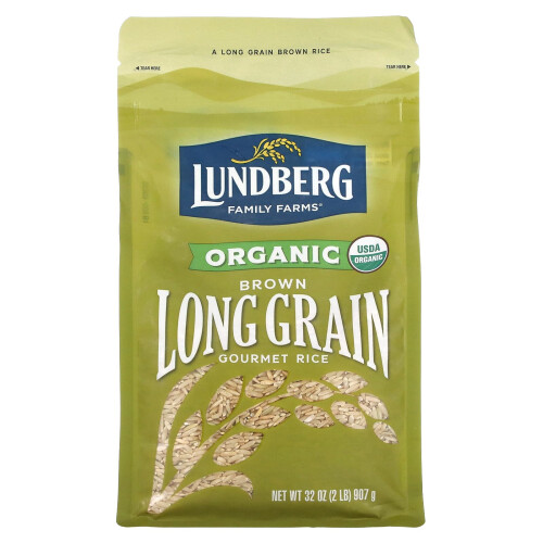 Lundberg, Ekologiskt Brun Ris, Lång Grain, 32 oz (907 g)