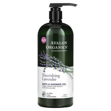 Avalon Organics, Badkamer & Douche Gel, Nourishing Lavendel, 32 fl oz (946 ml)