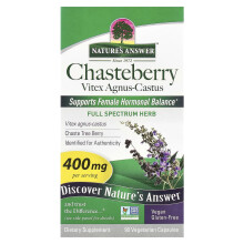 Nature's Answer, Chasteberry, Vitex Agnus-Castus, 400 mg, 90 Vegetariska Kapslar