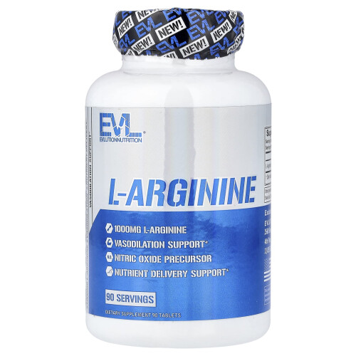 EVLution Nutrition, L-Arginin, 1 g, 90 Tabletten
