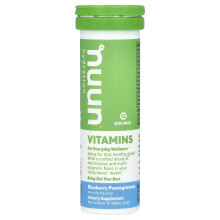 Nuun, Hidratação, Vitaminas, Bebida Efervescente, Mirtilo Pomegranate, 12 Tabletes