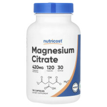 Nutricost, Magnesium Citrat, 120 Kapslar (105 mg per Kapsel)