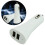 Carregador veicular multifuncional com design de trombeta e duas tomadas USB de 12V/24V (branco) 4