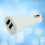 Carregador veicular multifuncional com design de trombeta e duas tomadas USB de 12V/24V (branco) 5
