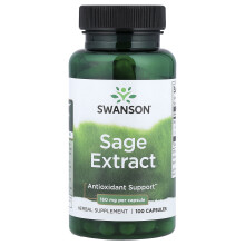 Swanson Sage Ekstrakt, 160 mg, 100 Kapsler