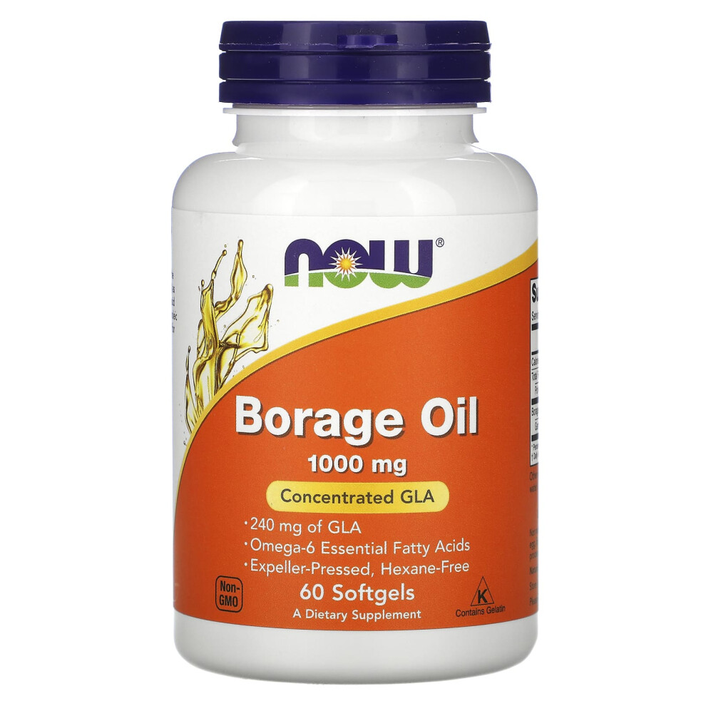 Now Foods {Aisle K} | Borage Oil- 1000Mg | 1 X 60 Softgels