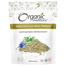 Organic Traditions, Polvere di Semi di Lino Spronti, 8 oz (227 g)