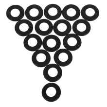 48Pièces Rondelles En PVC Noires Pour Bâtons De Baby-Foot Résistantes
