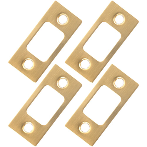 20Pièces Plaques De Renfort Serrure Porte Dorées Durable Acier 2