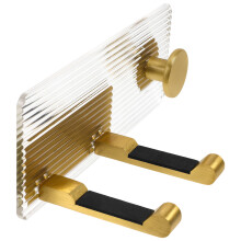 2Pcs Wall Mount Hair Dryer Holder Acrylic Golden Stand for Bathroom