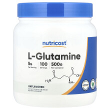 Nutricost, L-Glutamina, Bez smaku, 17,9 oz (500 g)