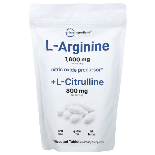 Micro Ingrediente, L Arginine + L-Citrulline, 240 Tablete Bisectate