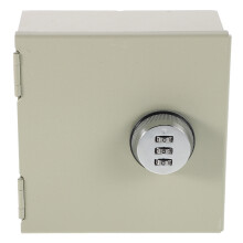 3Pcs Weatherproof Lockable Electrical Outlet Cover Metal Box Beige