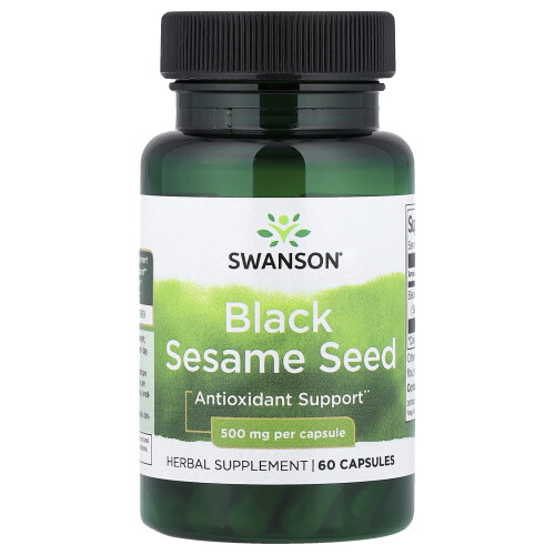 Swanson, Black Sesame Seed, 500 mg, 60 Capsules
