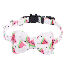3Pièces Colliers Sécurisés Pour Chats Rose Motif Fruit Avec Clochette