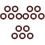 15Pièces Rack Baguettes Bois Rouge Usage 3