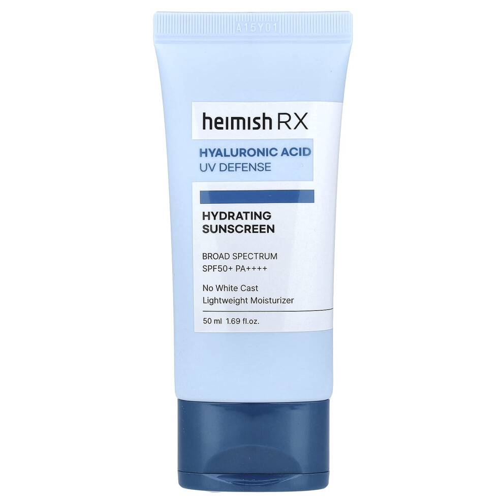 Heimish White Hydrating Sunscreen, Hyaluronic Acid Uv Defense, Spf 50+ Pa++++, 1.69 Fl Oz (50 Ml)