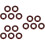 15Pièces Rack Baguettes Bois Rouge Usage 7