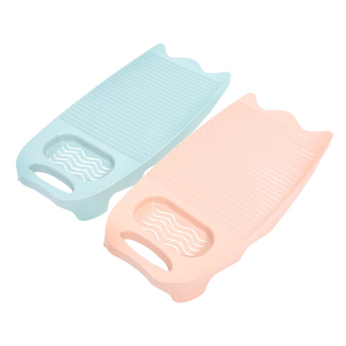 4Pcs Portable Plastic Washboard with Soap Holder Multi Use