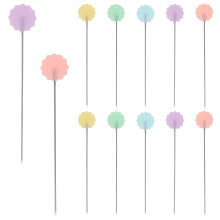 100Pcs Decorative Plum Blossom Head Pins for Sewing Embroidery Crafts