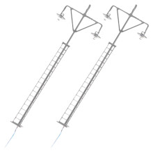 4Pcs Mini Railroad Signal Light Models Durable Grey Metal ABS for DIY