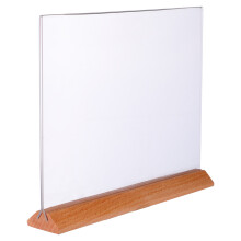 Présentoir Clair Support Menu Table Bois Durable