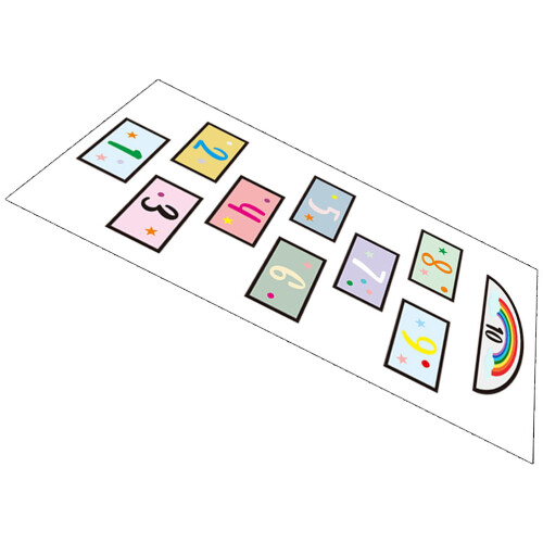 2Pièces Autocollants Sol De Jeu Multicolores Pour Enfants 2