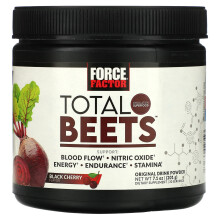 Force Factor, Total Beets, Origineel Drinkpoeder, Zwarte Kers, 7.1 oz (201 g)