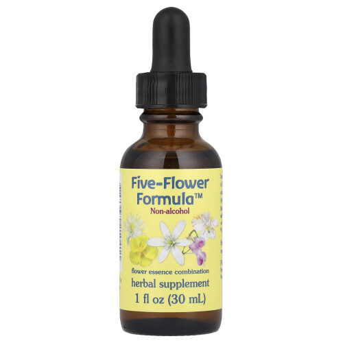 Flower Essence Services, Five-Flower Formula‚Ñ, Φυτό Essence Μικτή, Μη Αλκοόλ, 1 fl oz (30 ml)