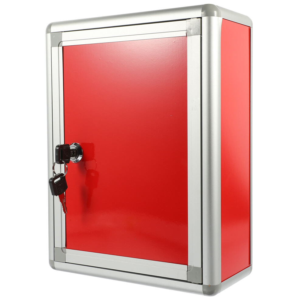 3Pcs Red Wall-Mount Letter Box Aluminum Mailbox For Office 3662892021807