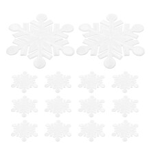 42Pcs White Snowflake Decorative Iron on Patches for DIY Clothing