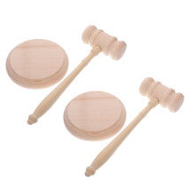 1Set Houten Rechterhamer Met Klassieke Basis En Comfortabele Grip