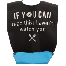 2Pcs Folding Black Adult Bibs Soft Polyester Elderly Dinner Protector