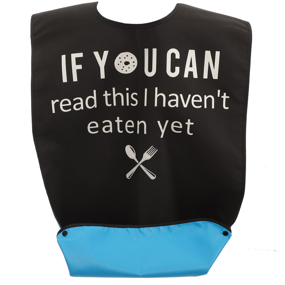 Aboofan Black 2Pcs Folding Adult Bibs Soft Polyester Elderly Dinner Protector